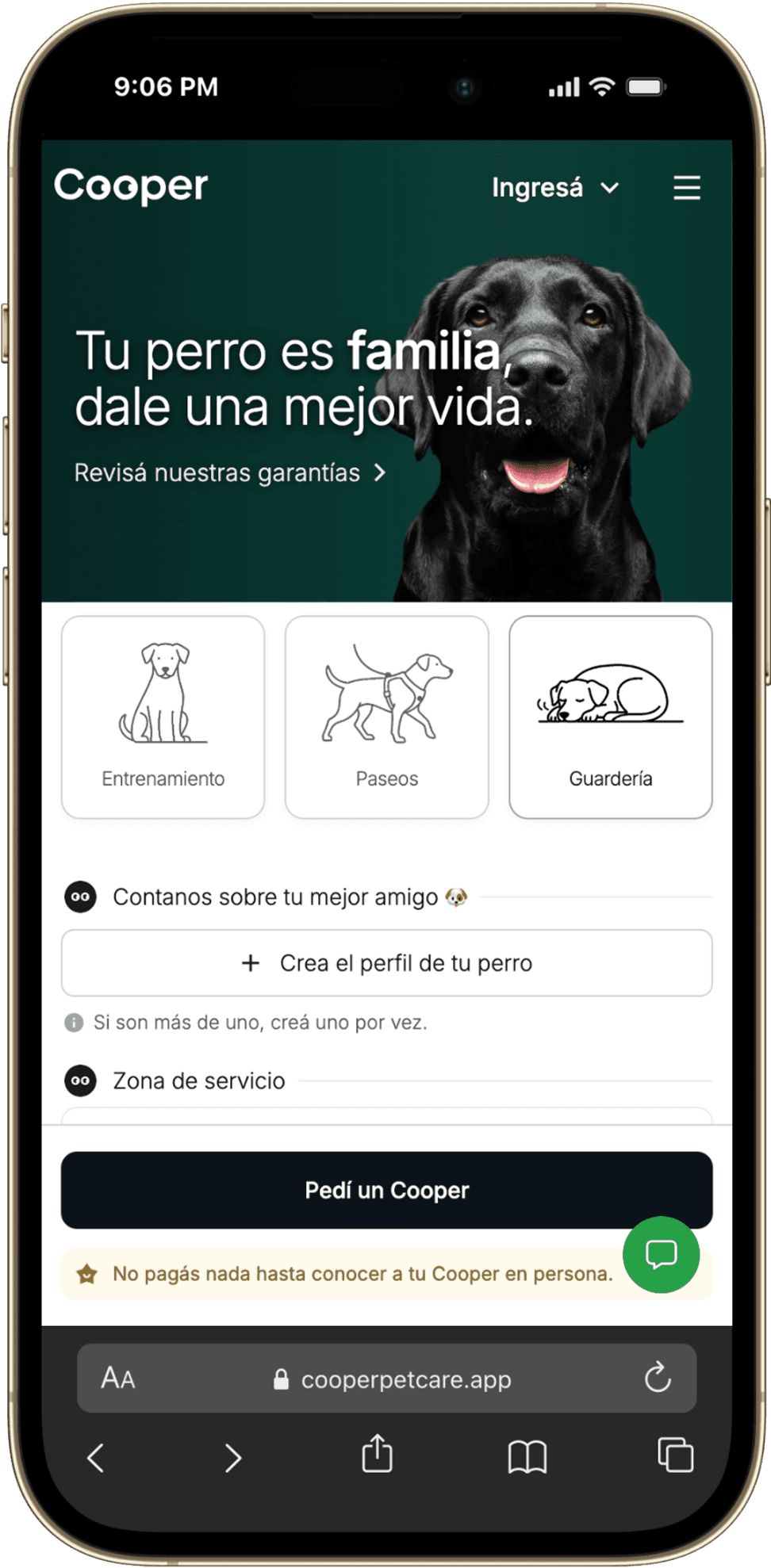 Paso 1: Creá el perfil de tu perro y enviá la solicitud