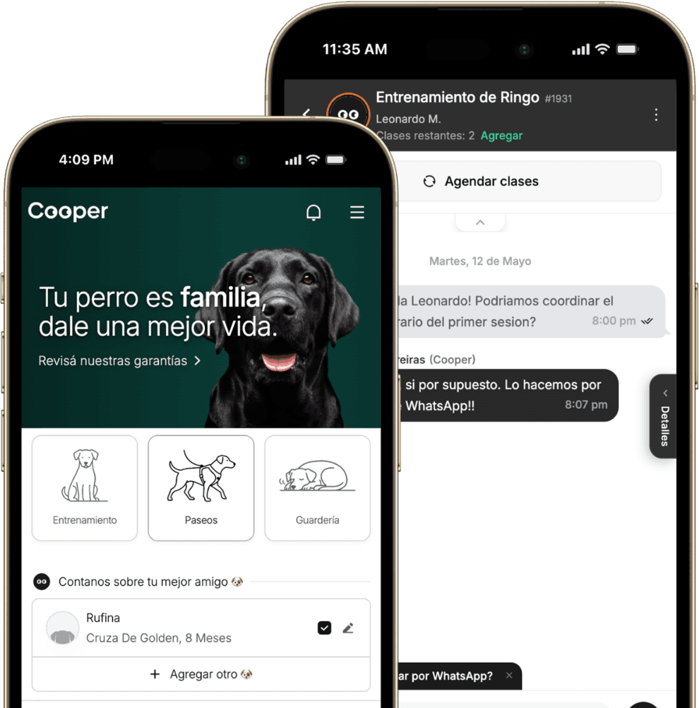 Cooper app on a phone
