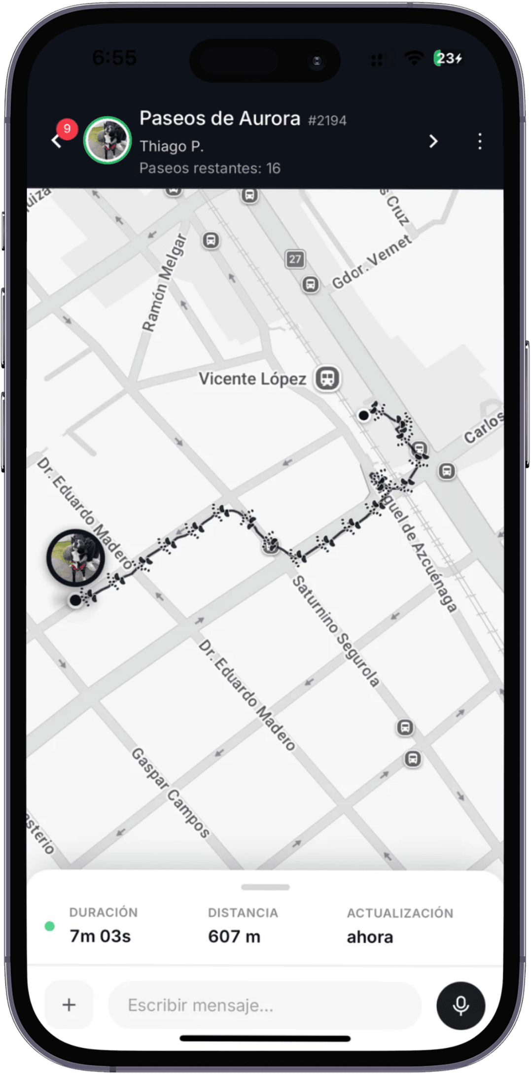 Paso 4: Seguí el paseo en vivo