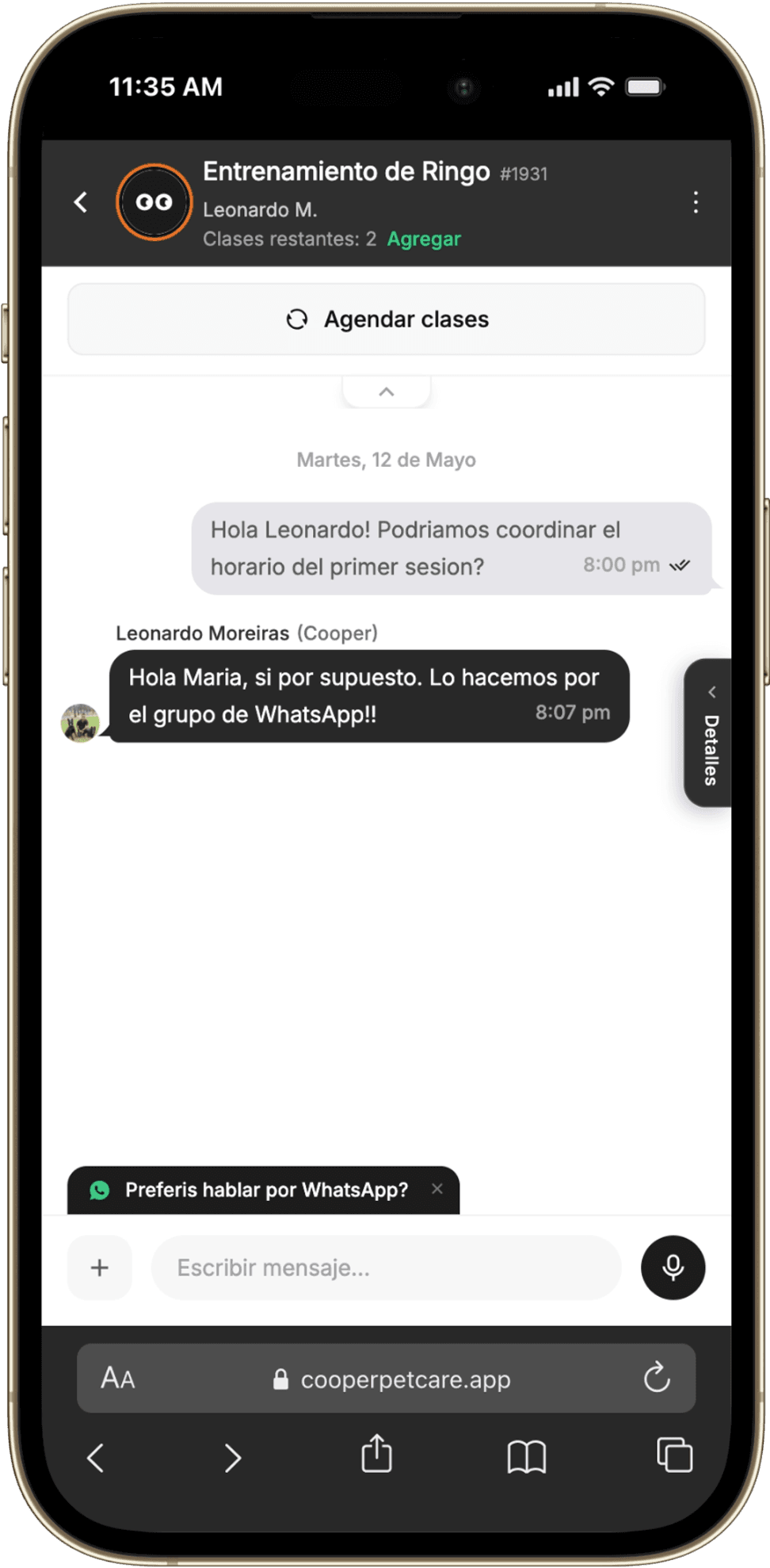 Paso 3: Elegís y coordinan